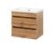 Тумба для ванної кімнати Мінімал 60 (wood) підвісна з умивальником КОМО 60 (Cersanit)