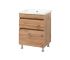 Тумба для ванної кімнати Мінімал 70 (wood) з умивальником КОМО 70