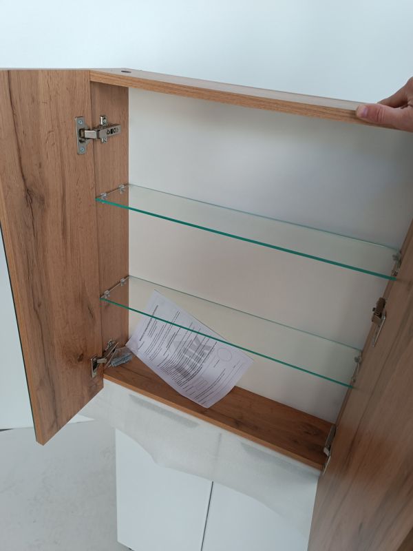 Комплект меблів для ванної кімнати WOOD 60 з умивальником Cers 60 + шафа навісна WOOD 60