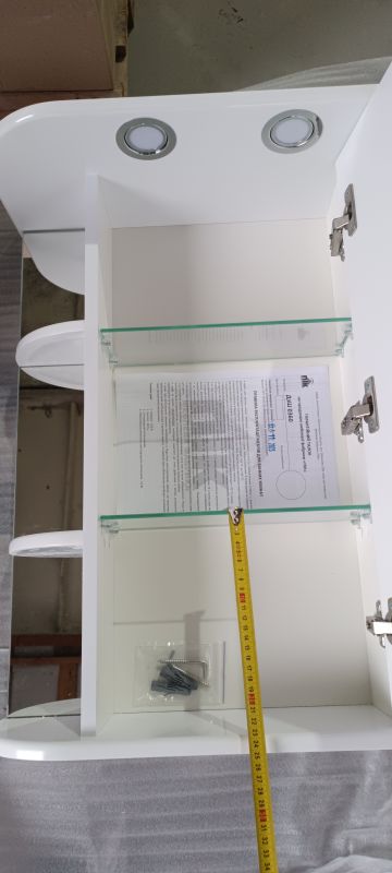 Дзеркальна шафа Альвеус 60 з світлом ПіК
